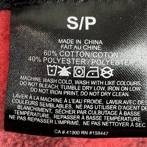 NWT AD Mens S Womens M Hoodie Red Black Tie-Dye Skull Graphic Hoodie Jacket - Picture 15 of 16